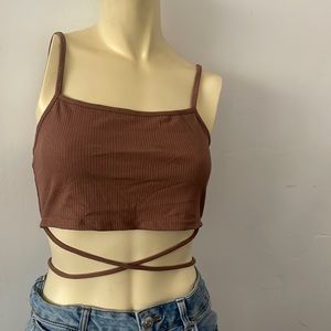 Cute brown crop top